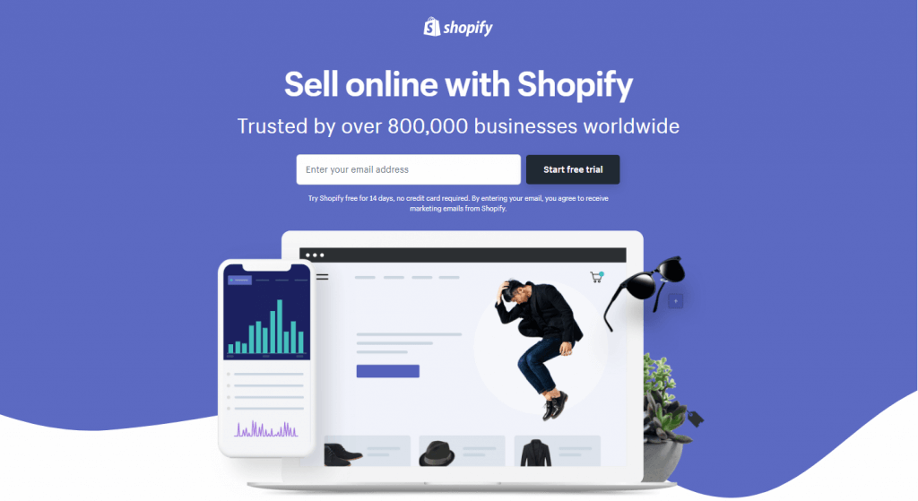How to sell on Shopify - Open a Shopify account