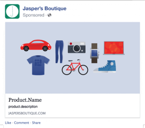 Types of Facebook Ads - Dynamic Product Ads